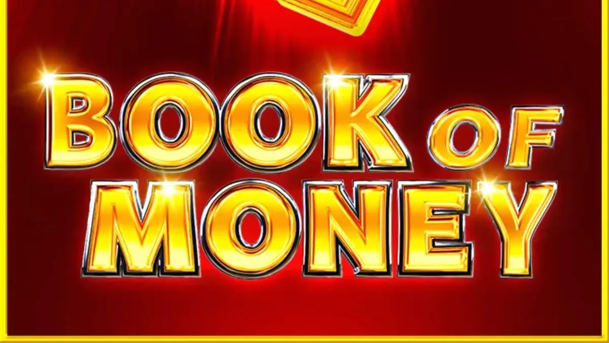 Book of Money slot gameplay screen na nagpapakita ng mga simbolo ng prutas at mahiwagang aklat.