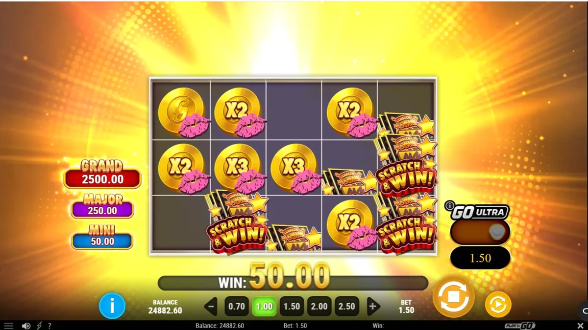 Granny’s Wild slot neon lights at retro casino theme